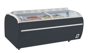 Isla de supermercado bitemperatura color antracita