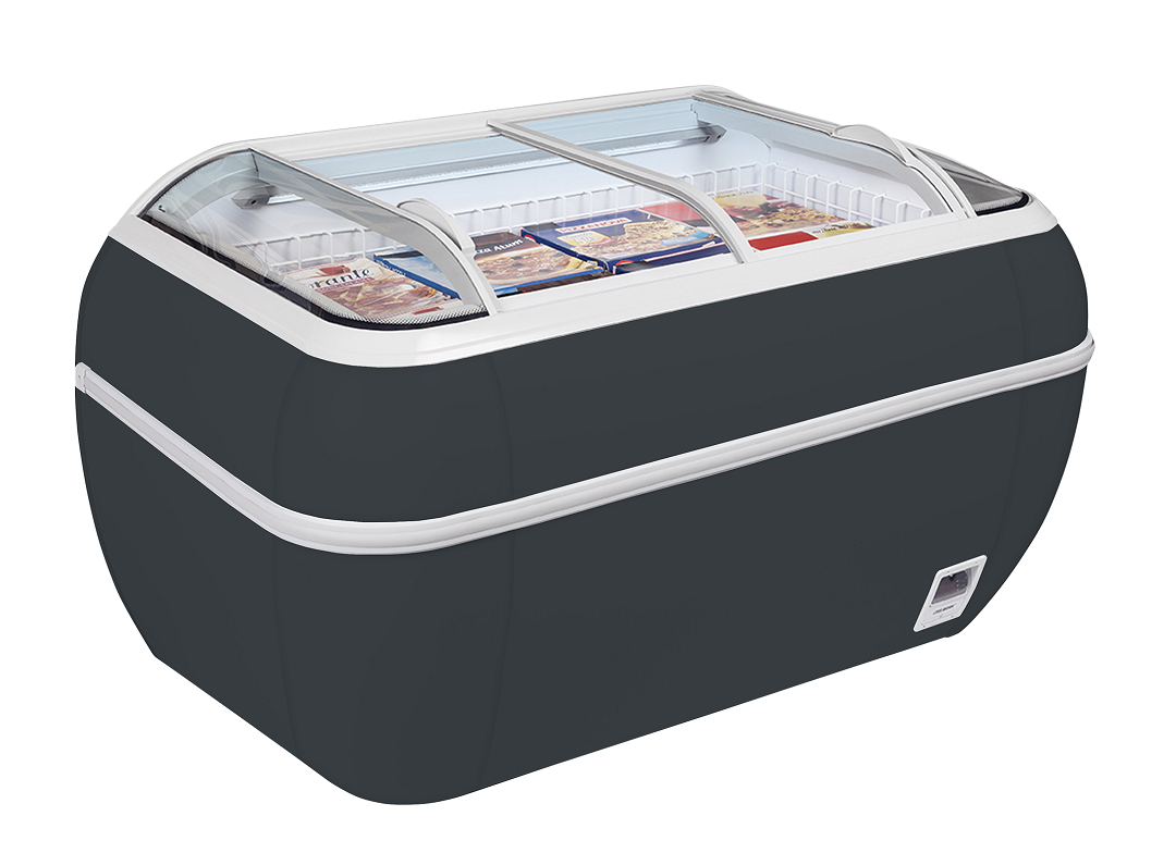 Isla de supermercado bitemperatura color  antracita