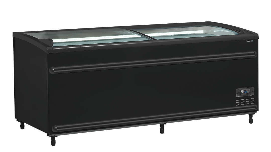 Isla de supermercado bitemperatura color negro