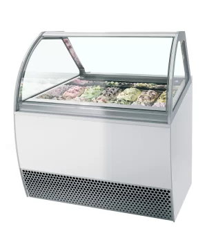 Vitrina expositora para helados con display ventilada