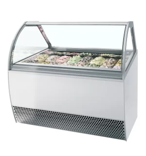 Vitrina expositora para helados con display ventilada