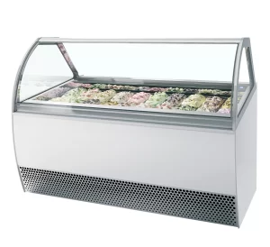 Vitrina expositora para helados con display ventilada