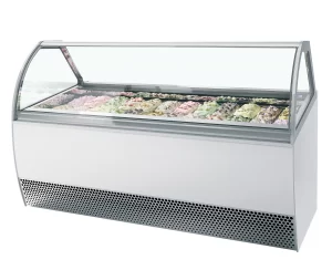 Vitrina expositora para helados con display ventilada