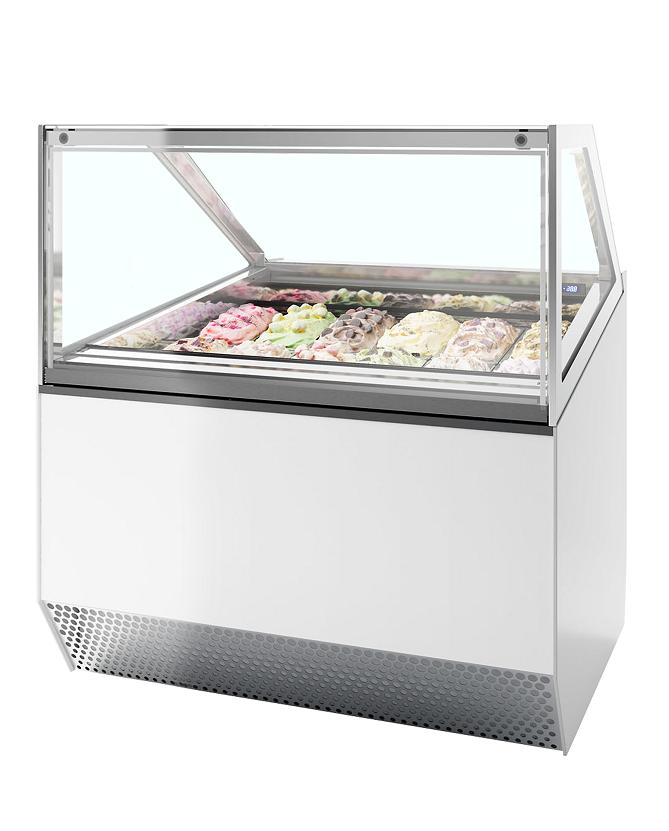 Vitrina expositora para helados con display ventilada