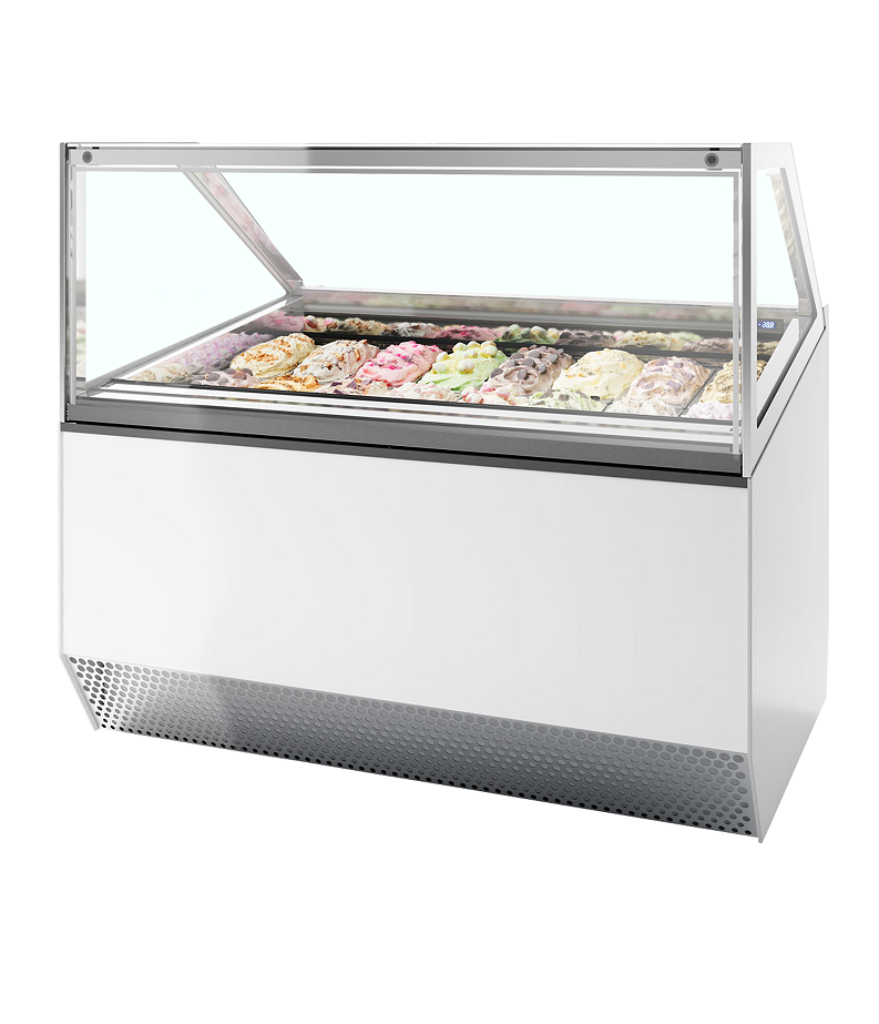 Vitrina expositora para helados con display ventilada