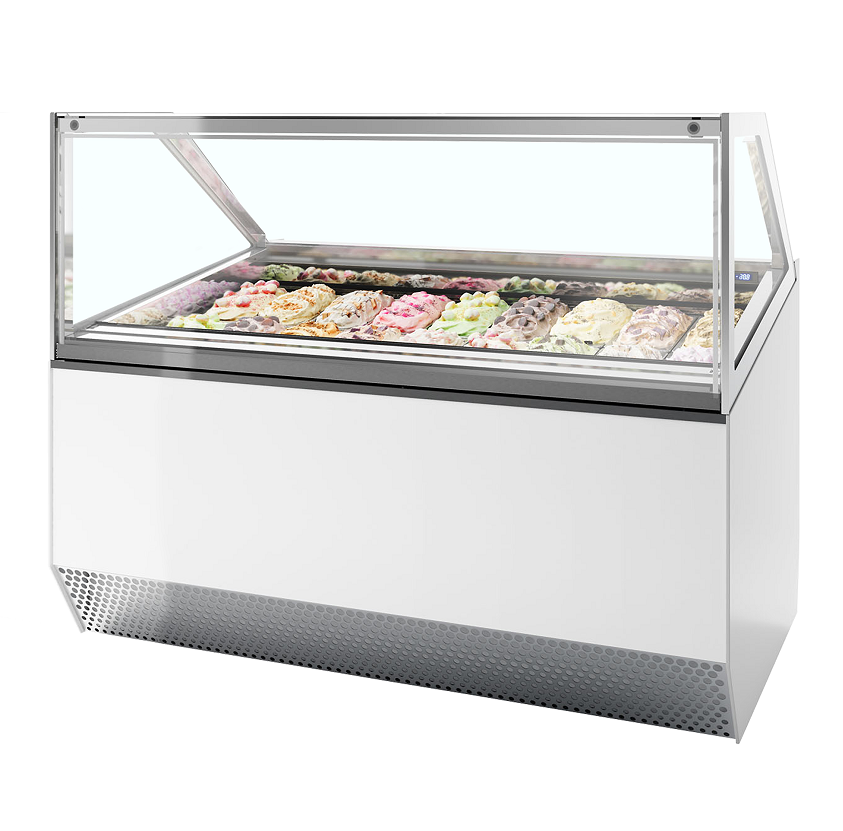 Vitrina expositora para helados con display ventilada
