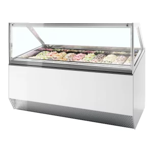 Vitrina expositora para helados con display ventilada