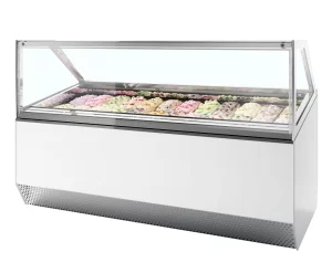Vitrina expositora para helados con display ventilada