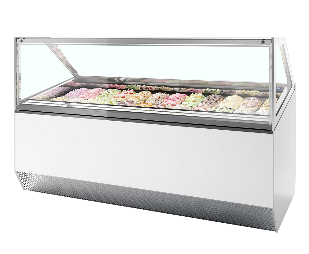 Vitrina expositora para helados con display ventilada