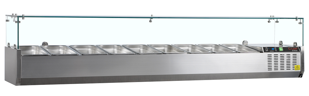 Vitrina refrigerada sobre encimera GN1/4