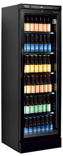 Armario Refrigerado 1 puerta de cristal color NEGRO 595x640x1840h mm Línea VIBORG CEV425-I BLACK