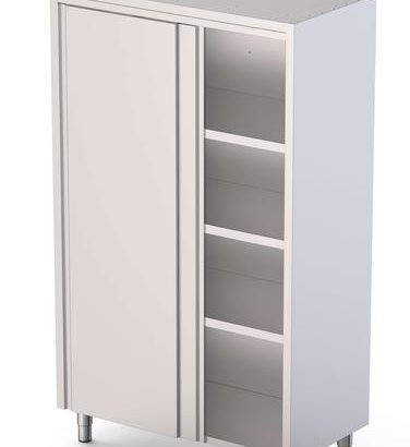 Armario de Pie Acero Inoxidable Con 2 Puertas Correderas 1400x600x2000h mm FC1460200SD