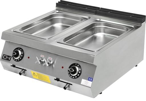 Baño María Eléctrico Sobremesa 2x GN1/1 3 kW 800x730x300h mm EMPPLS7SE020 Línea 700 Estambul