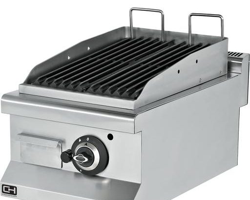 Barbacoa a gas piedra volcánica sobremesa 6,5 kW 400x635x285h mm EMP6LG010 Línea 600 Estambul