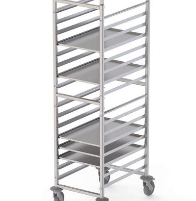 Carro Bandejero Acero Inoxidable Para 16 Bandejas 600x400h mm  537x700x1700h mm TT16N600400