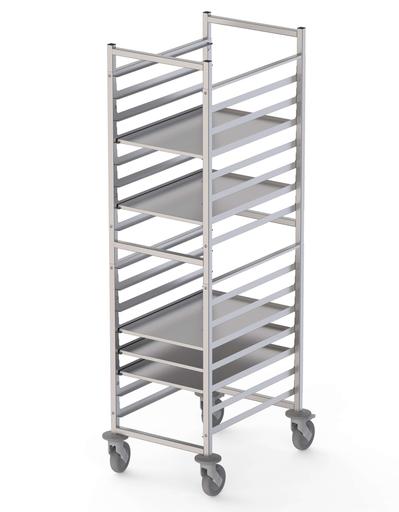 Carro Bandejero Acero Inoxidable Para 16 Bandejas 600x400h mm 537x700x1700h mm TT16N600400