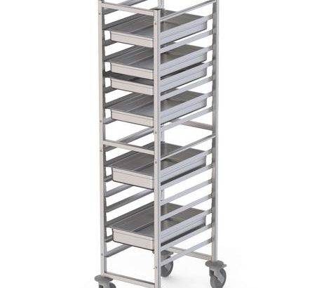 Carro Bandejero Acero Inoxidable Para 16 Bandejas GN1/1 460x640x1700h mm TT16NGN1100