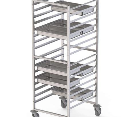 Carro Bandejero Acero Inoxidable Para 16 Bandejas GN2/1 660x750x1700h mm TT16NGN2100