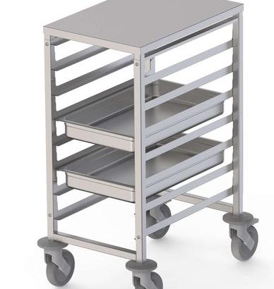 Carro Bandejero Acero Inoxidable Para 8 Bandejas GN1/1 460x640x900h mm TT08NGN1100