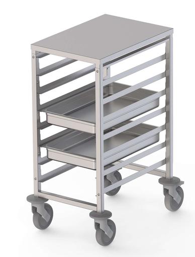 Carro Bandejero Acero Inoxidable Para 8 Bandejas GN1/1 460x640x900h mm TT08NGN1100