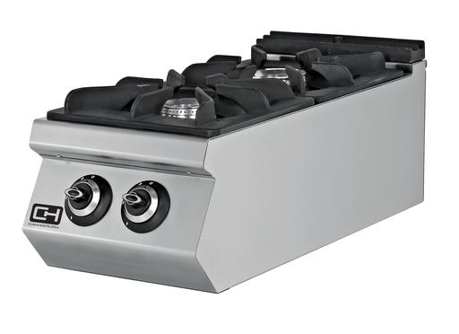 Cocina a Gas Sobremesa 2 fuegos 2 x 7,15 kW 400x730x300h mm EMPPLS7KG010 Línea 700 Estambul