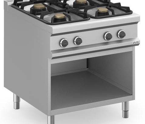 Cocina a gas 4 fuegos 2x7 + 2x11  Kw con Mueble MFB98AXL MAGISTRA PLUS 900