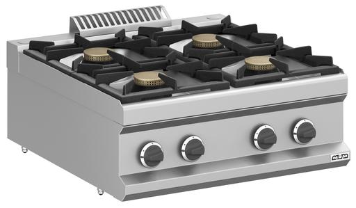 Cocina a gas 4 fuegos 4x5,5 Kw Sobremesa MFB77TXS MAGISTRA PLUS 700
