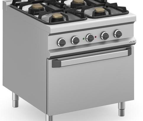 Cocina a gas 4 fuegos 4x5,5 kW con Horno Eléctrico MFB98FEXXS MAGISTRA PLUS 900