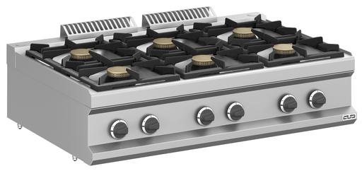 Cocina a gas 6 fuegos 6x5,5 Kw Sobremesa MFB711TXS MAGISTRA PLUS 700