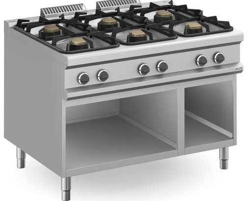 Cocina a gas 6 fuegos 6x5,5 Kw con Mueble MFB912AXXS MAGISTRA PLUS 900