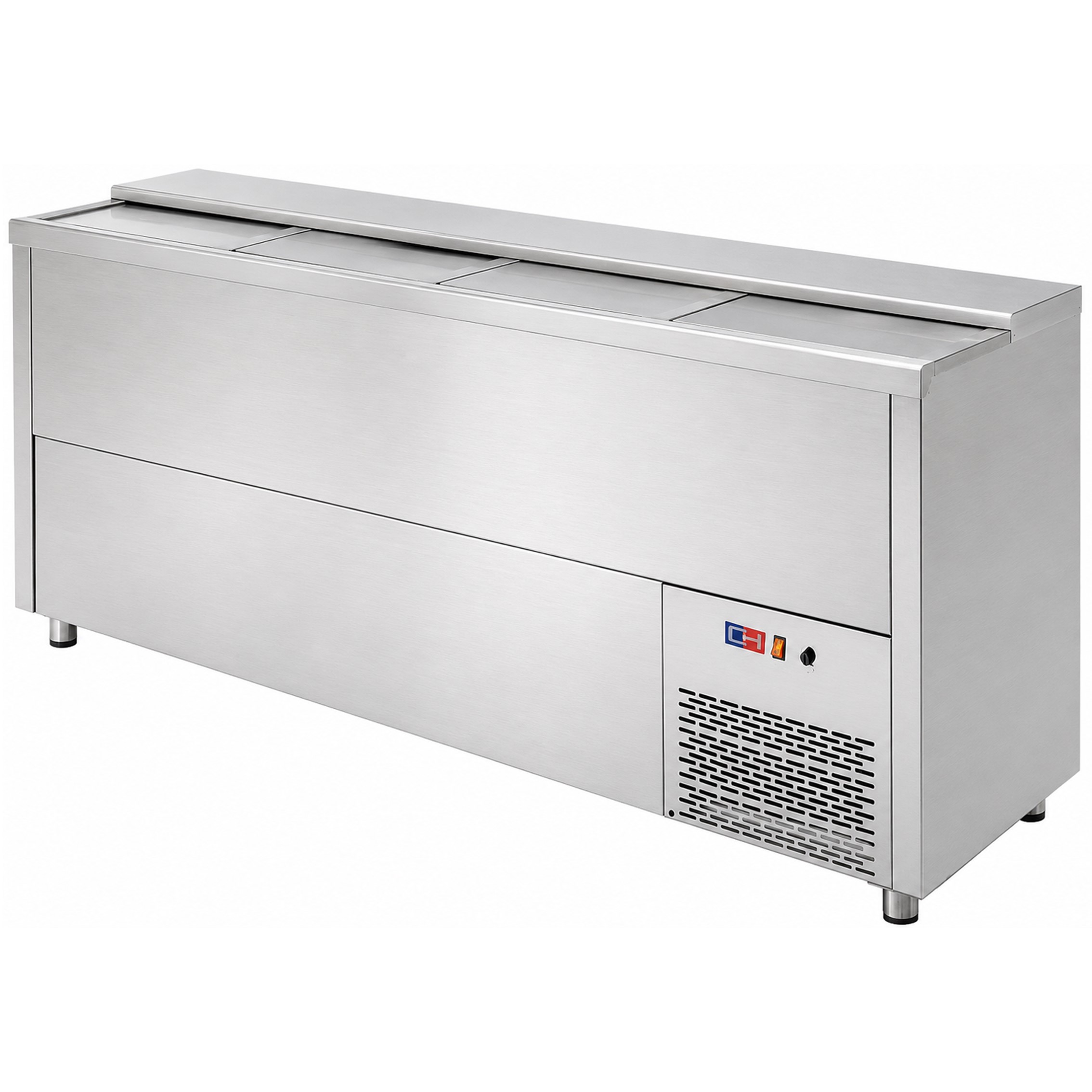 Enfriador de Botellas 4 Puertas Inoxidable Interior y Exterior de 2000 x550 x850h mm CORDOBA MRB-200I