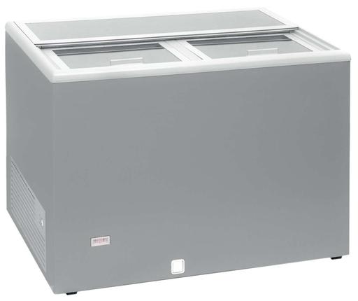 Enfriador de Botellas 400 litros Puertas Inox de 1280 x670 x880h mm con ruedas AVEIRO AGF400 (COLOR GRIS)