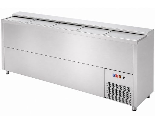 Enfriador de Botellas 5 Puertas Inoxidable Interior y Exterior de 2500 x550 x850h mm CORDOBA MRB-250I
