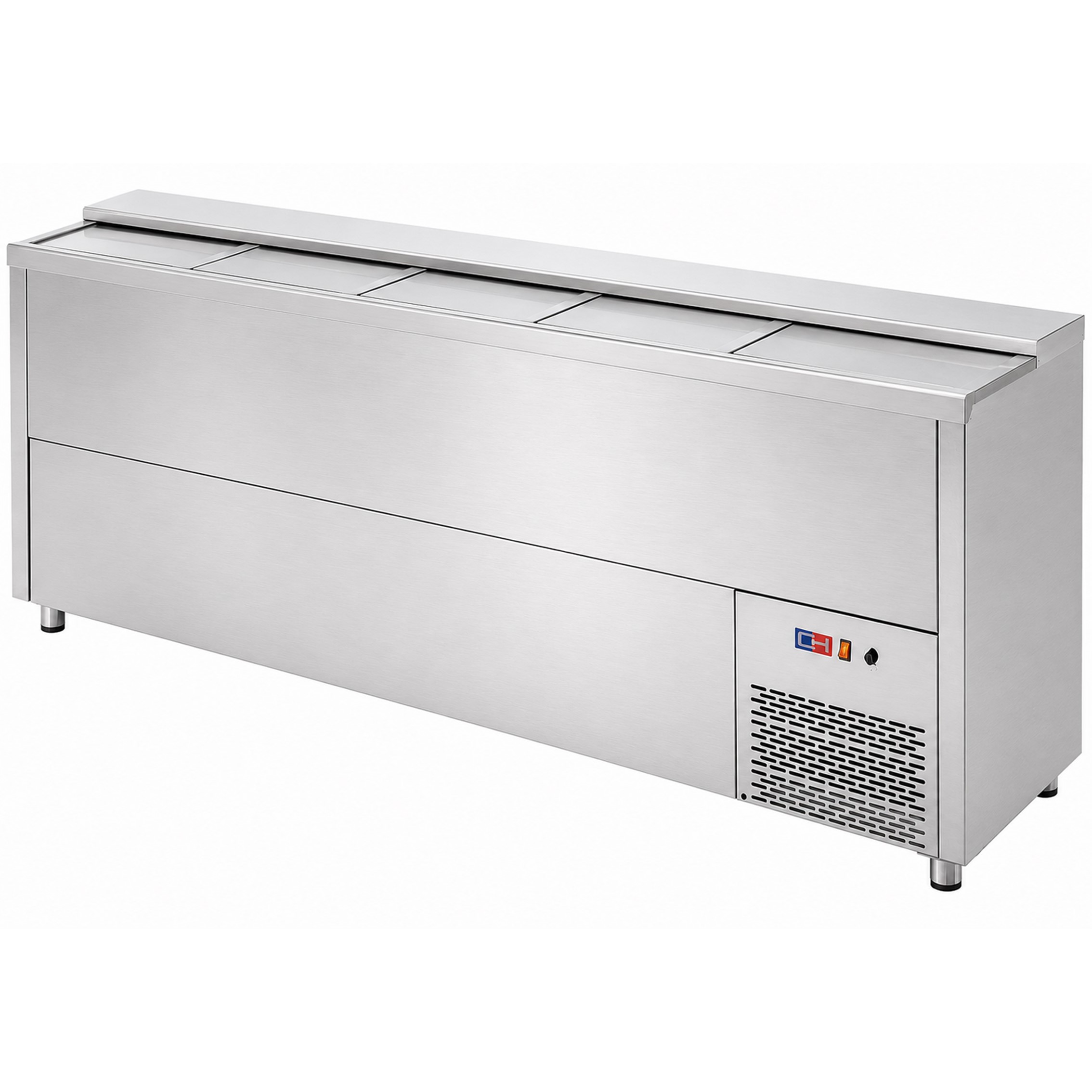 Enfriador de Botellas 5 Puertas Inoxidable Interior y Exterior de 2500 x550 x850h mm CORDOBA MRB-250I