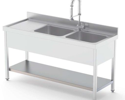 Estante Acero Inoxidable Para Fregadero Fondo 600 Longitud de Mesa 600 mm ISA600600AS