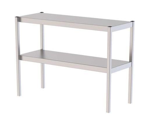 Estante Sobremesa Acero Inoxidable Doble Para Mesas De Trabajo 1300x350x650h mm UTS135130S2