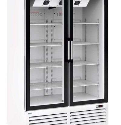 Expositor Congelación Frío Ventilado Doble Puerta de Cristal 940 Litros 1270x785x2000h mm AVEIRO ACM120PV