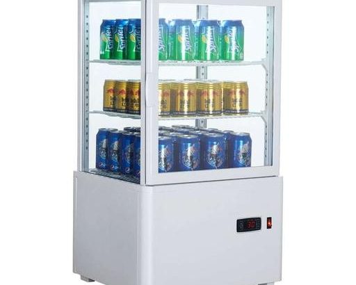 Expositor Refrigerado 4 Caras 58 litros Blanco de 447x400x819h mm Línea Pekín XC58L-B