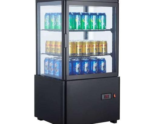 Expositor Refrigerado 4 Caras 58 litros Negro de 447x400x819h mm Línea Pekín XC58L-N