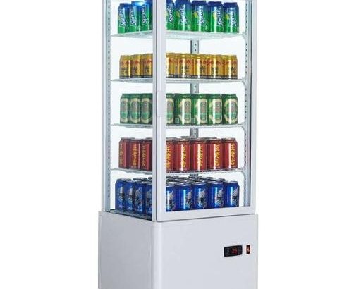 Expositor Refrigerado 4 Caras 98 litros Blanco de 447x400x1199h mm Línea Pekín XC98L-B