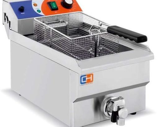 Freidora Eléctrica 10 litros CON Grifo de 280x470x345h mm PEKIN EF-101V