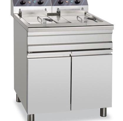 Freidora Eléctrica 14+14 Litros 9+9 kW Trifásica con Mueble EF12+12S STAND ALONE