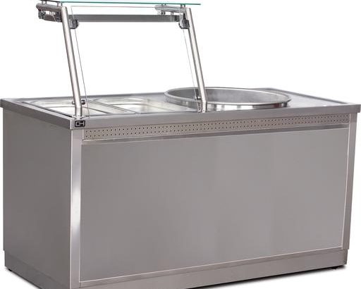 Freidora a Gas para churros 1400X700X850/1320h mm con 1 caldero de 500mm y 2 bandejas GN1/1 Línea Estambul EMPLK002