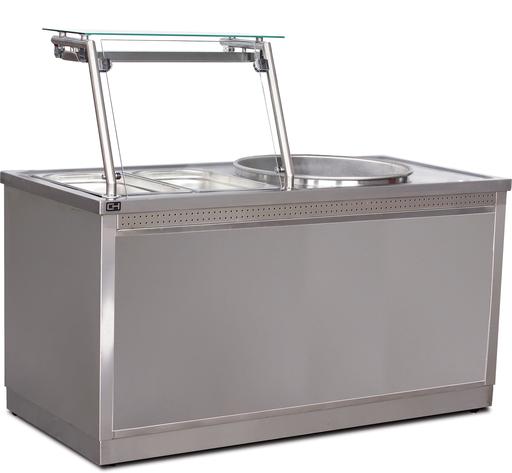 Freidora a Gas para churros 1400X700X850/1320h mm con 1 caldero de 500mm y 2 bandejas GN1/1 Línea Estambul EMPLK002