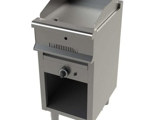 Fry tops a gas acero laminado con mueble Serie 550 JUNEX con medidas 400x550x850h mm FT6100/1