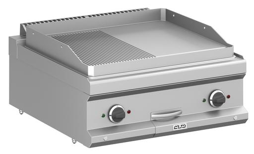 Frytop Eléctrico 70 cm Placa Lisa - Ranurada Acero Rectificado Sobremesa MFTE77TLR MAGISTRA PLUS 700
