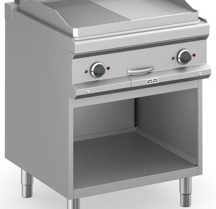 Frytop Eléctrico 70 cm Placa Lisa -  Ranurada Acero Rectificado con Mueble MFTE77ALR  MAGISTRA PLUS 700