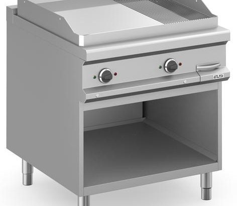 Frytop Eléctrico 80 cm Placa Lisa - Ranurada Cromo Duro con Mueble MFTE98ALRC MAGISTRA PLUS 900