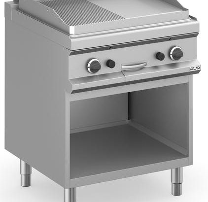 Frytop a gas 70 cm Placa Lisa -  Ranurada Acero Rectificado con Mueble MFTG77ALR  MAGISTRA PLUS 700