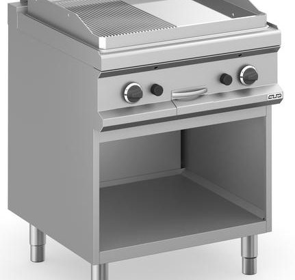 Frytop a gas 70 cm Placa Lisa -  Ranurada Cromo Duro con Mueble MFTG77ALRC  MAGISTRA PLUS 700